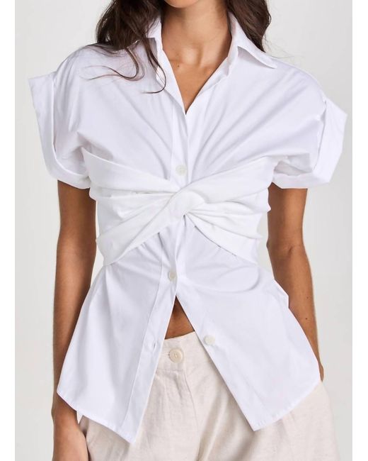 JBQ White Elliot Top Long