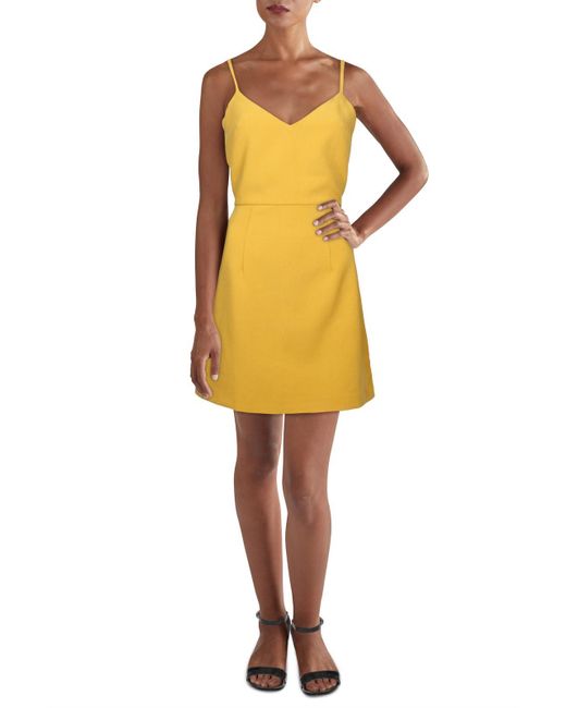 French Connection Yellow Whisper Knit Summer Mini Dress