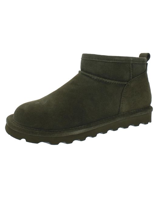 BEARPAW Green Shorty Suede Ankle Ankle Boots