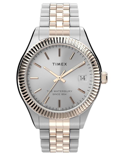 Timex Metallic 34mm Stainless Steel Watch Tw2t87000vq