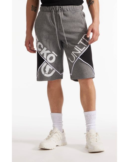 Ecko' Unltd Red Indented Fleece Short for men
