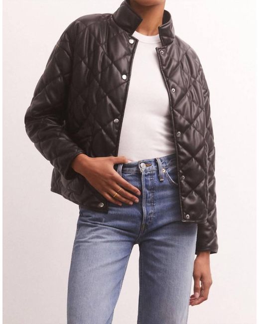 Z Supply Black Heritage Faux Leather Jacket