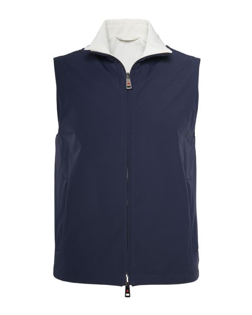 Kiton Blue Kired Ivan Nylon Reversible Vest for men