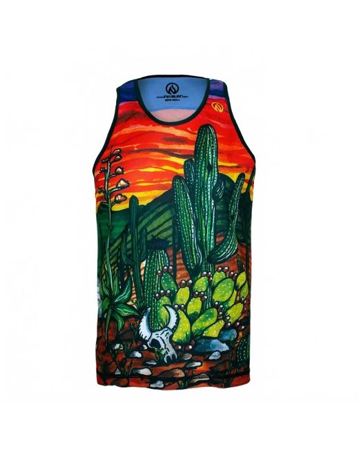 INKnBURN Green Desert Sunset Singlet for men