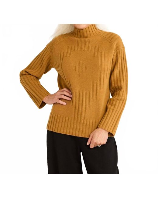 Pendleton Metallic Oversized Mockneck Pullover Sweater