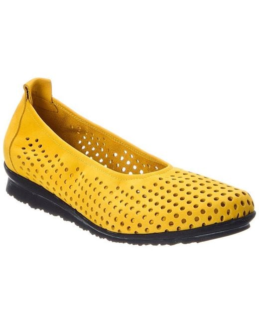 Arche Yellow Barria Leather Flat