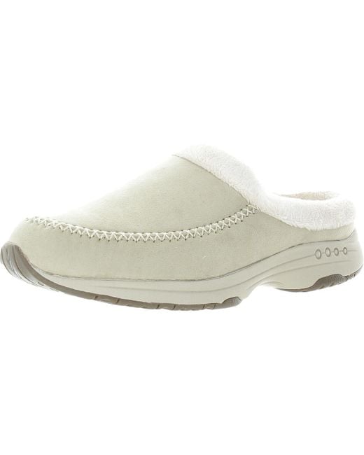 Easy Spirit White Traveltime Slip On Walking Slide Slippers
