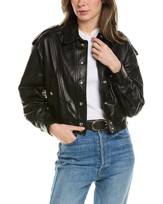 IRO Black Leather Jacket