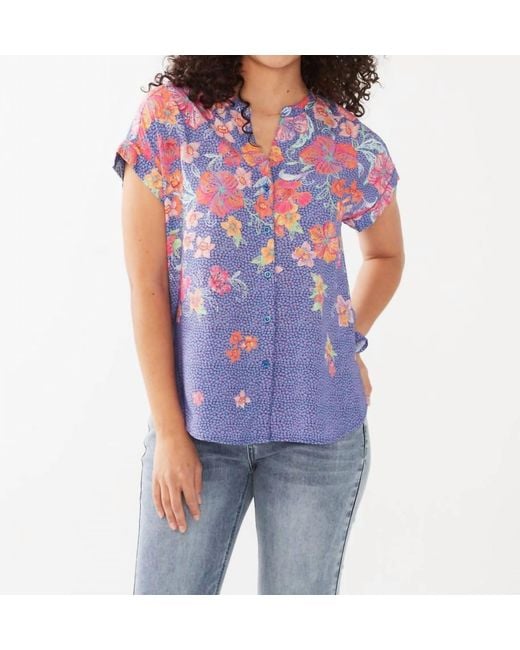 Fdj Blue Button Down Shirt