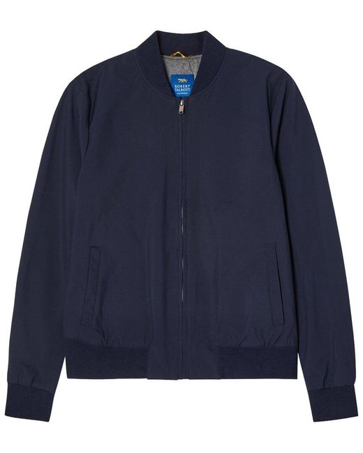 Robert Talbott Blue Jackson Baseball Jacket for men