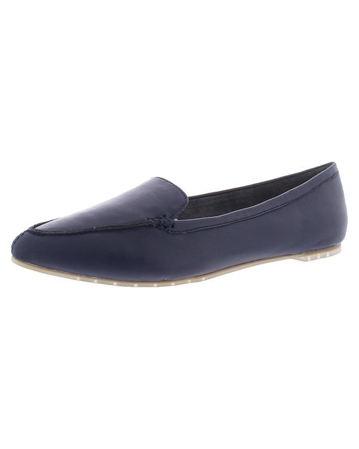 Me Too Blue Audra Leather Pointed Toe Loafers