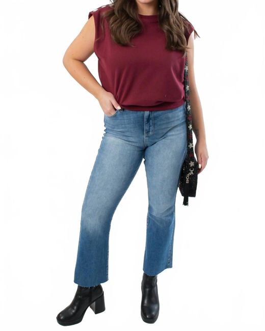 Thml Blue Studded Sleeveless Top