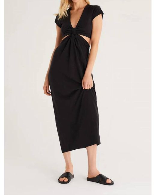 Z Supply Becket Midi Dress In Black Lyst