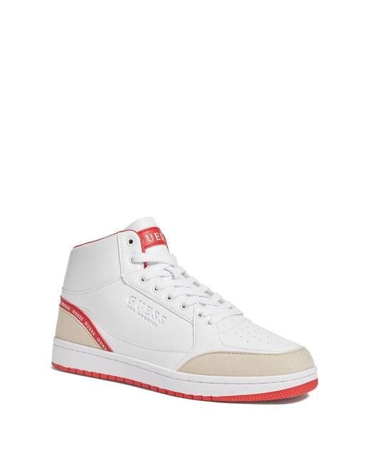 Guess Factory Marko High-top Sneakers in White for Men | Lyst