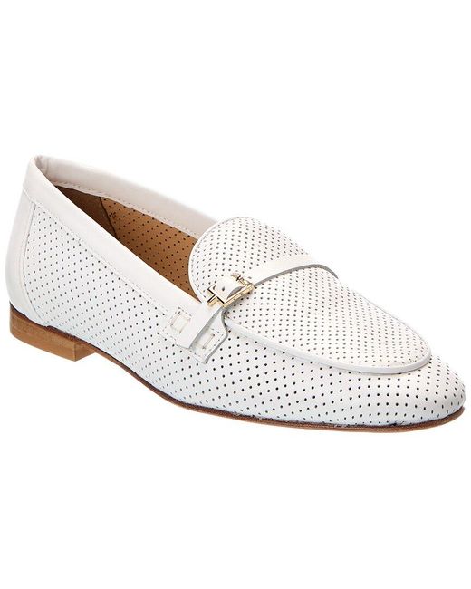 Baldini White Leather Loafer