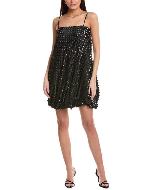 Helmut Lang Black Bubble Mini Dress