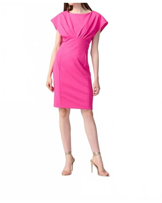 strapless open back dress Joseph Ribkoff Satin Pleated Midi Dress (Sale) main image 1
