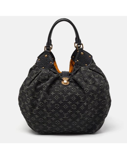 Louis Vuitton Black Denim Monogram Surya Xl Bag