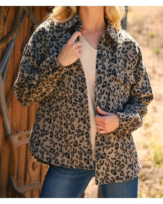 Jodifil Brown Leopard Print Jacket
