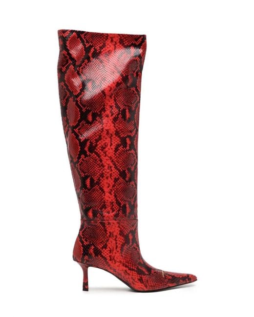 Alexander Wang Red Viola 65 Slouch Boot