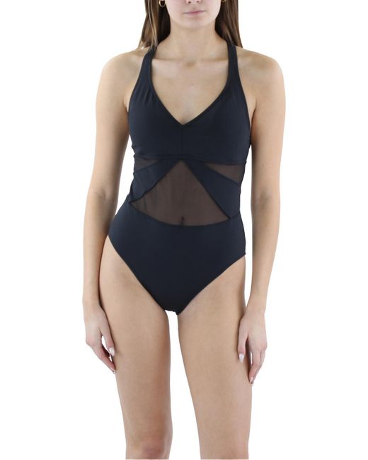 Bleu Rod Beattie Blue Illusion Lattice One-piece Swimsuit