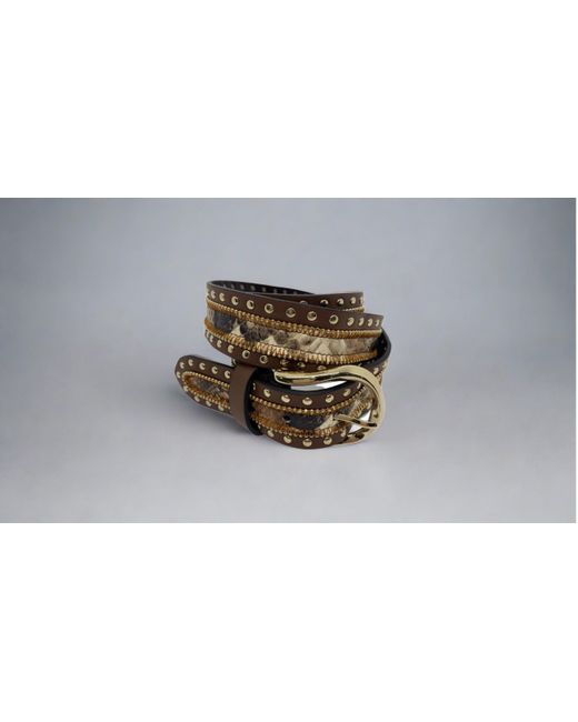Berge' Black Stud Belt