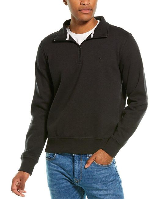 Tailorbyrd Black Fleece 1/4-Zip Pullover for men