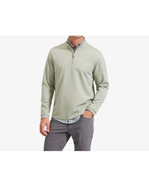 Mizzen+Main Gray Proflex Quarter Zip Sweater for men