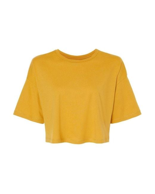 Bella Canvas Yellow Jersey Crop Tee