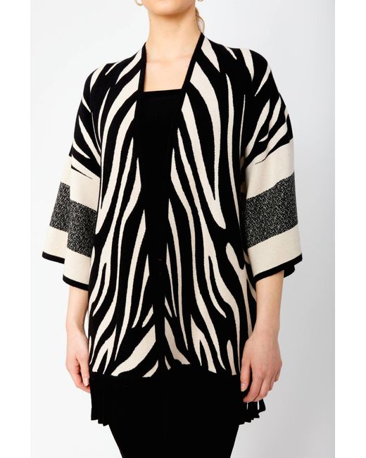 FRANK LYMAN Black Knit Throw Over