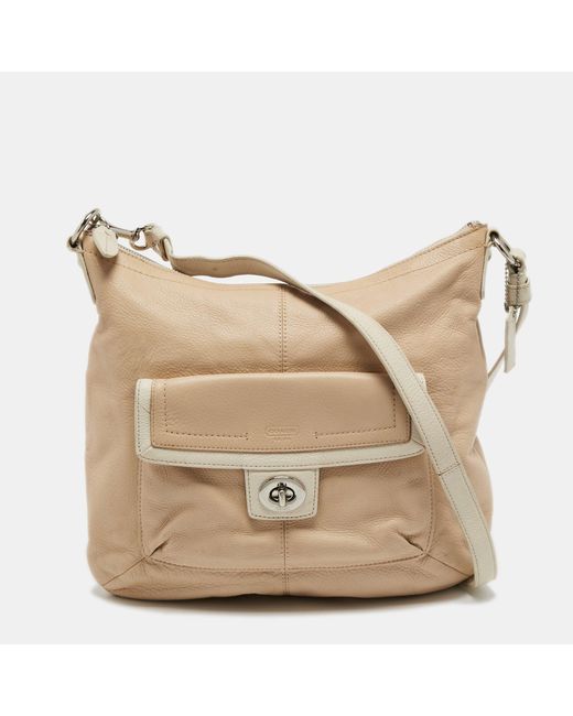 COACH Natural Light Leather Penelope Hobo