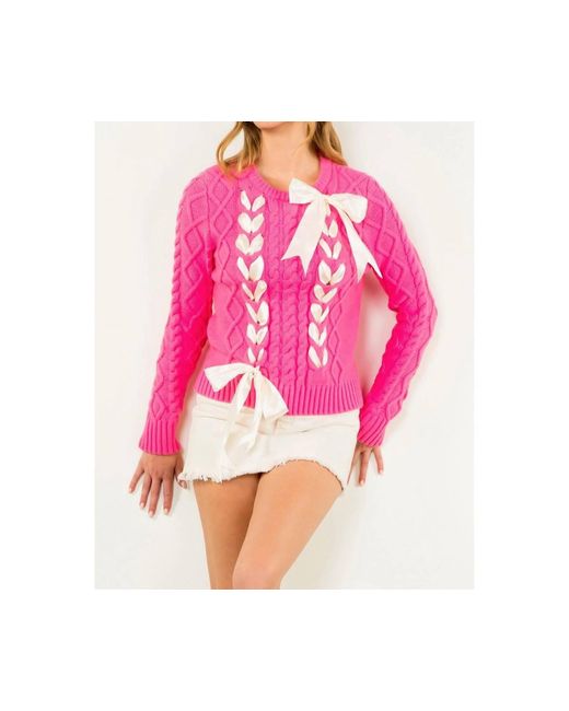 Thml Pink Ribbon Sweater