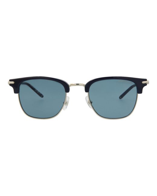 Montblanc Blue Square-frame Acetate Sunglasses for men