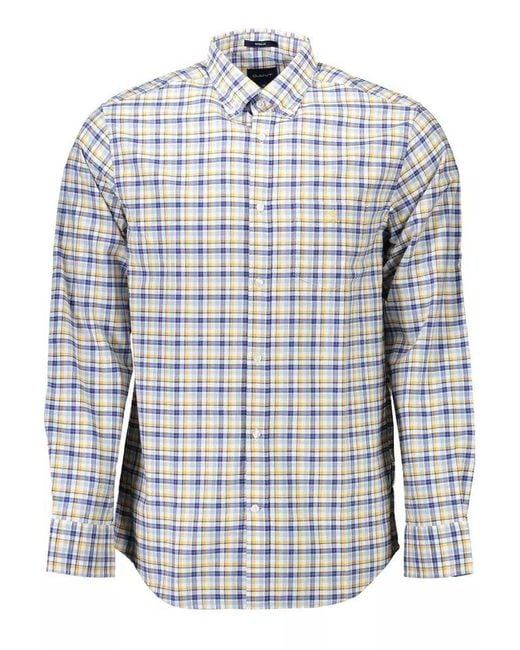 Gant Natural Ele Long-sleeved Cotton Shirt for men