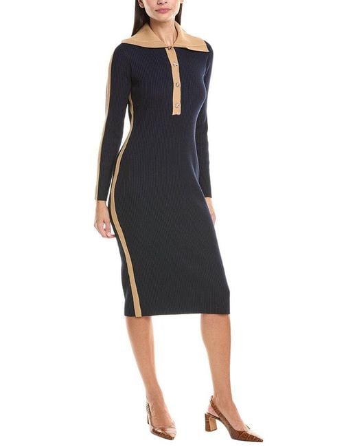 Nanette Lepore Black Midi Sweaterdress