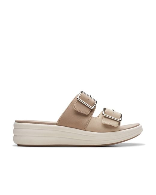 Clarks White Drift Buckle