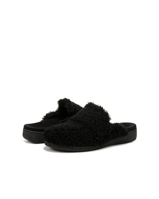 Vionic Women's Black Gemma Ii Slippers Round Toe Slip-On Mule Rhs4619