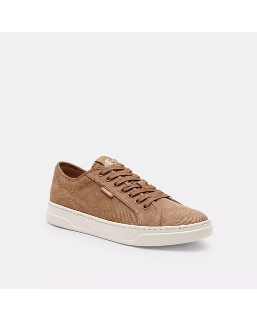 COACH Brown Canvas Sneaker