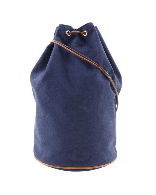 Hermès Blue Polochon Cotton Backpack Bag (pre-owned)