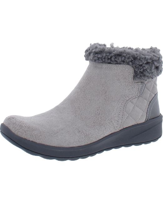 Bzees Gray Go Getter Manmade Glitter Ankle Boots