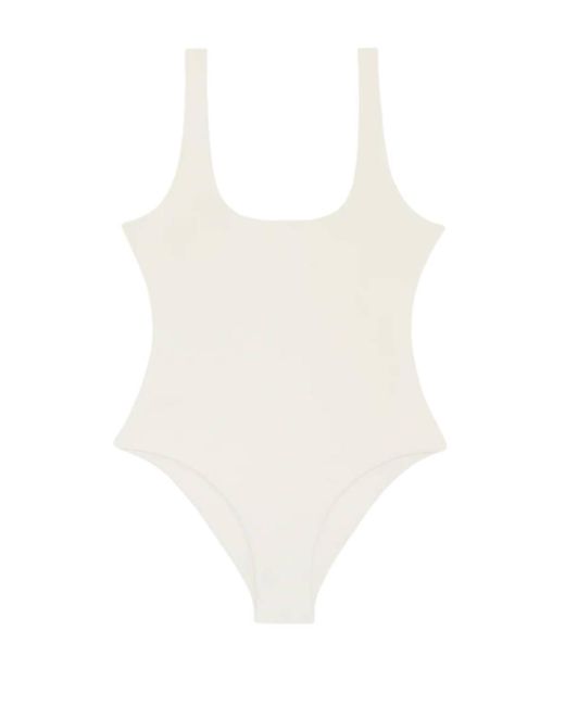 Mikoh Swimwear White Tofino One Piece Scoop Neck One Piece Bikini