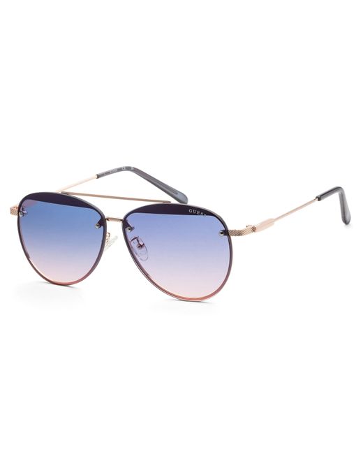 Guess Blue 63mm Rose Sunglasses Gf0386-28w