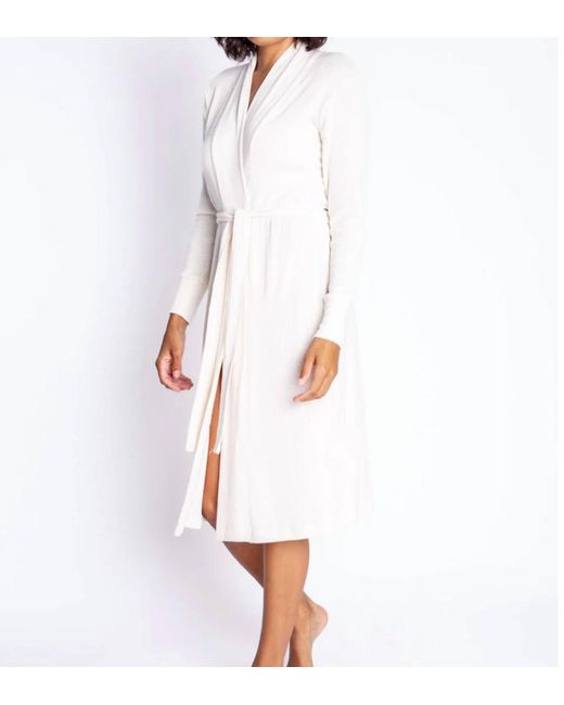 Pj Salvage White Textured Essentials Robe