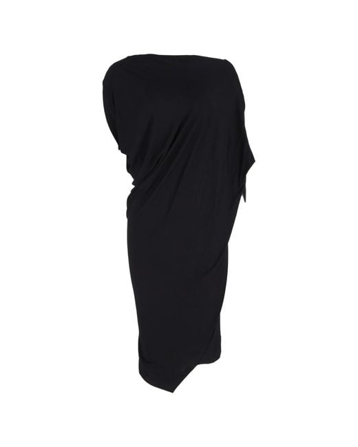 Vivienne Westwood Black Draped Midi Dress