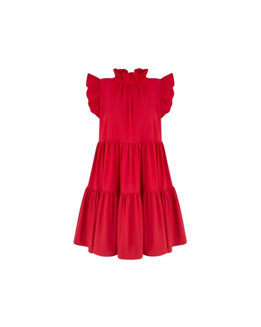 Monica Nera Red Luna Mini Dress