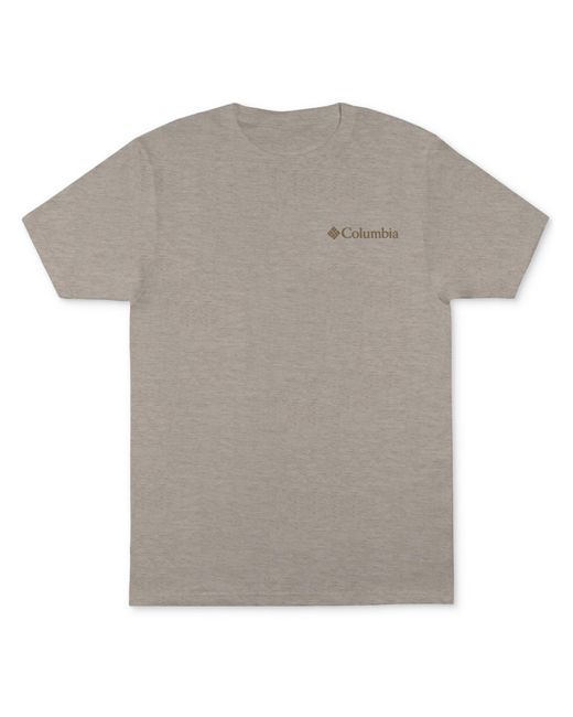 Columbia Gray Printed Short Sleeve Graphic T-shirt for men