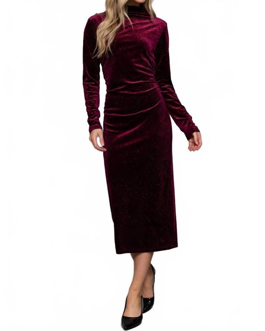 Active Basic Red Glitz Midi Dress