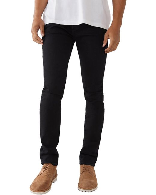 True Religion Black Rocco Mid-rise Relaxed Skinny Jeans for men