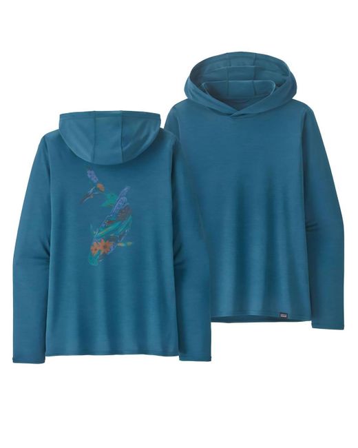 Patagonia Blue Cap Cool Daily Graphic Hooded Sweatshirt