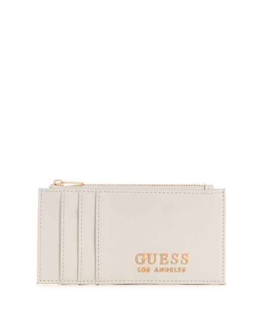 Guess Factory Mihok Card Case in Natural Lyst